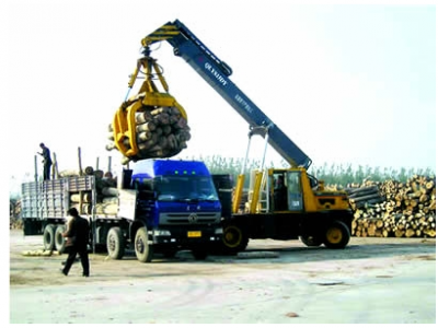 QLYS15DY Hydraulic wheel telescopic boom lifting grab crane